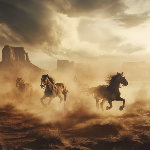 A lively and spirited instrumental that captures the excitement and freedom of a high speed horse chase across the western frontier, with energetic banjo riffs and driving rhythms evoking images of brave cowboys in pursuit.