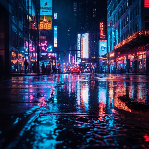 Immerse yourself in a scintillating synthwave journey through the city’s neon lit streets. This track, with its lush pads and pulsating rhythms, captures the essence of a nighttime urban adventure, blending futuristic sounds with a touch of nostalgia.