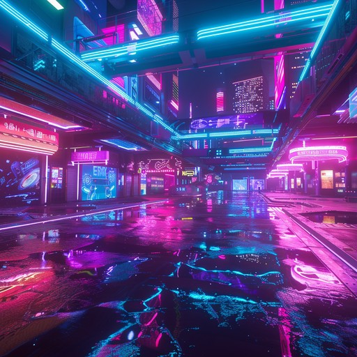 An electrifying instrumental piece capturing the essence of 80s synthwave, combining intense melodies, pulsating rhythms, and dramatic crescendos for a thrilling auditory experience.