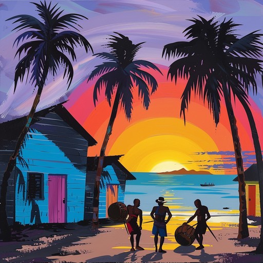 This delightful calypso instrumental transports you to a sunny beach filled with joyous celebrations. Lively steel drum melodies dance playfully alongside rhythmic percussion, conjuring a whimsical atmosphere of tropical fun and carefree merriment.