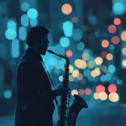 A gentle, instrumental jazz piece featuring smooth saxophone lines over warm piano chords, creating an intimate atmosphere perfect for late night relaxation and contemplation