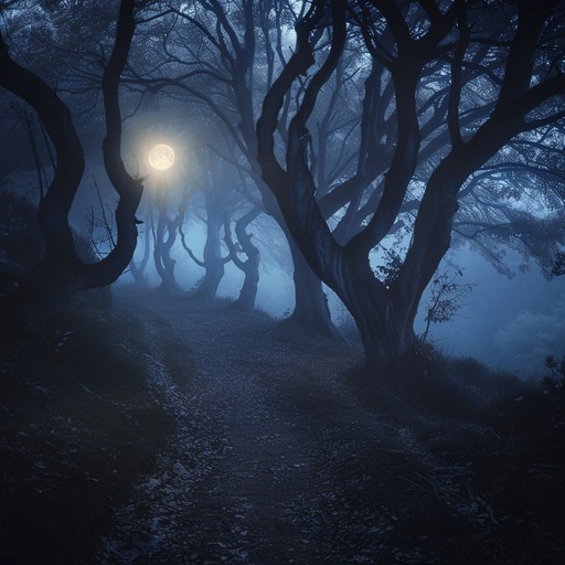 Explore a mystical woodland path with progressive rock elements, emphasizing mysterious melodies and ethereal atmospheres. Electric guitars lead the way, creating a hauntingly beautiful soundtrack to your journey through the shadows.