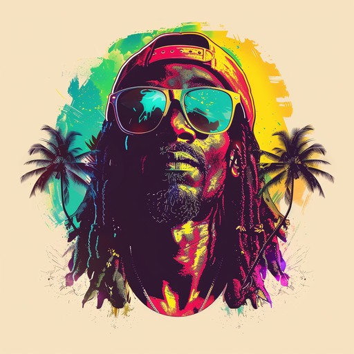 A lively and energetic dancehall beat featuring a bouncy bassline, rhythmic guitar skank, and vibrant horn stabs. The track evokes the feeling of dancing on a sunny beach in jamaica, with the sound of waves crashing in the background. Steel drums add a festive caribbean touch to the melody.