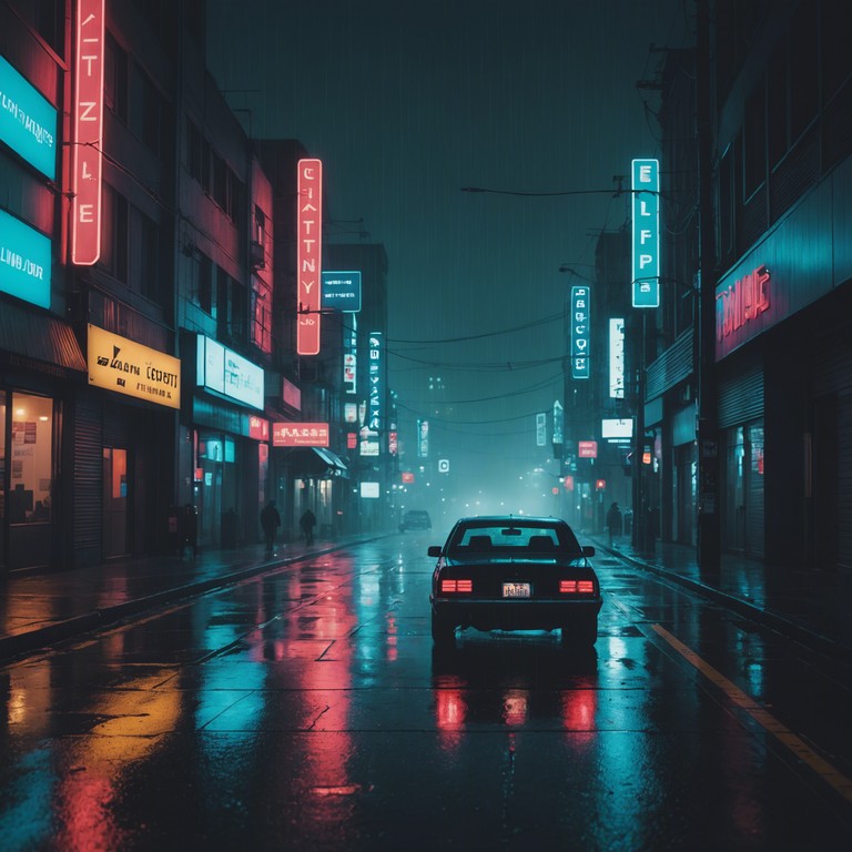 While cruising through the heart of a softly lit metropolis, deep emotions and lingering thoughts merge with the rhythmic pulsing of sad, nostalgic synthwave music. This track fosters a deep connection to one's past, threading through the maze of memory with every beat.