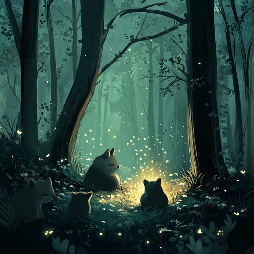 A beautifully peaceful instrumental lullaby featuring the tender sounds of a glockenspiel and acoustic guitar, evoking the serenity and wonder of an enchanted forest at nighttime. This track is designed to lull young listeners to sleep with its dreamy and calming atmosphere.