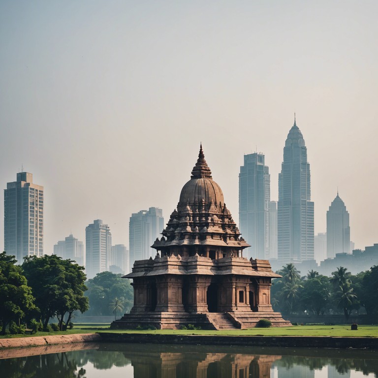 This track fuses the mystical tones of the sitar with contemporary rock elements, crafting a bridge between ancient indian raga and modern ethereal rock. The music serves as a sonic journey through time, encapsulating the essence of historical transcendence while maintaining a modern edge. The sitar's intricate melodies are layered with electric guitar riffs, creating a soundscape that is both evocative and immersive