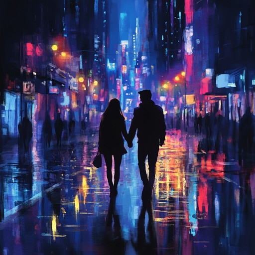 An evocative instrumental journey through tender memories of love in an illuminated urban setting. The gentle piano and smooth transitions between chords create a hauntingly beautiful and touching soundscape. Its sentimentality combined with the bustling energy of the city embodies the duality of fleeting moments and lasting memories.