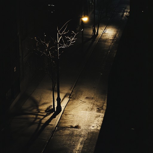 A somber instrumental with soulful rhythms and nostalgic melodies, capturing the essence of late night urban loneliness in the 90s. The track uses subtle percussion and warm synths to create a reflective atmosphere, epitomizing the mix of sadness and groove typical of new jack swing. The music paints images of empty city streets illuminated by streetlights, inviting the listener into a contemplative soundscape.