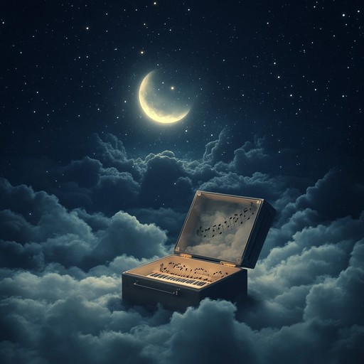 An instrumental lullaby featuring gentle melodies that float through moonlit skies, weaving a dreamlike atmosphere that soothes and enchants listeners into peaceful sleep.