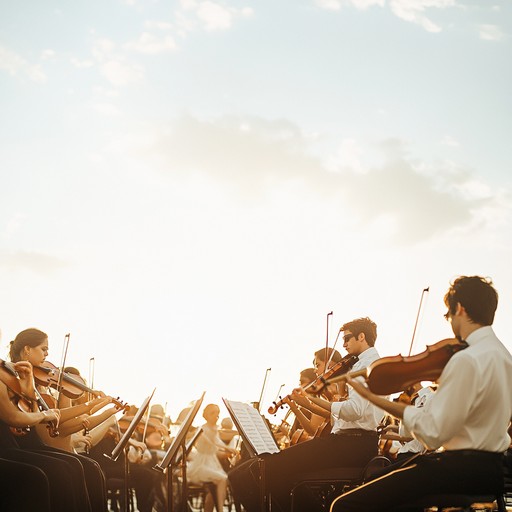 Embark on a spirited orchestral journey filled with vibrant melodies, intricate harmonies, and dramatic shifts. The arrangement captures the essence of a sunlit adventure, with playful strings, powerful brass, and sweeping woodwinds coming together to create a truly captivating experience.