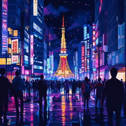 An upbeat and exciting instrumental track fueled by tokyo's vibrant nightlife. Fast paced synth melodies, bold rhythms, and dynamic beats create an irresistible groove perfect for dancing and feeling the energy of the city.