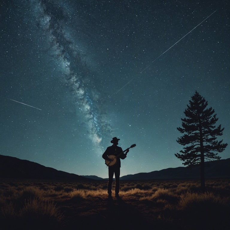 This track combines the soulfulness of opera with the rustic, straightforward charm of country music, played under the vast open skies of a sprawling prairie. The plucky sounds of a banjo intertwine with operatic vocal tones, creating a stirring and expansive musical landscape, evoking feelings of longing and the timeless tales of rural life