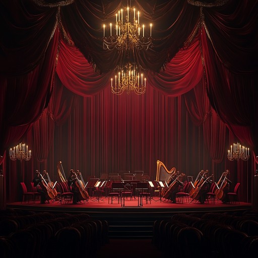 Velvet fire symphony serves as a passionate, dramatic composition that merges the luxurious tones of a sophisticated orchestra with the intensity and fervor of the theatrical world. It brings to life a vivid musical narrative through dynamic string swells, fervent brass, and deeply expressive themes.