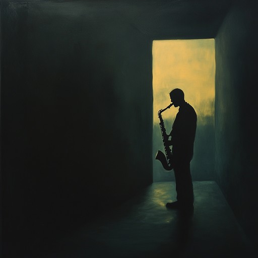 A melancholic instrumental piece that seamlessly blends jazz fusion and ambient elements, offering an intricate tapestry of sadness and depth. The slow, soulful notes of the saxophone intertwine with atmospheric synthesizers, creating a hauntingly beautiful soundscape that evokes feelings of nostalgia and longing. The dynamic flow softly rises and falls, guiding the listener through an emotional journey that is both heart wrenching and serene.