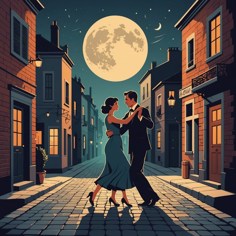 This composition features an evocative melody that encapsulates the essence of a moonlit tango, intertwining shadowy aesthetics with the intricacies of passionate dance movements. The music progresses like a story of hidden desires unfolding under the moon’s watchful eyes.