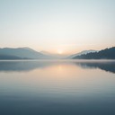 gentle piano melody evokes tranquil lake scene