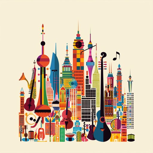 An invigorating composition fusing the bustling sounds of urban streets with the rich textures of global ethnic music. This track captures the pulse of a modern city while weaving in traditional instrumentation from various cultures. Perfect for invoking a sense of dynamic diversity and global unity.