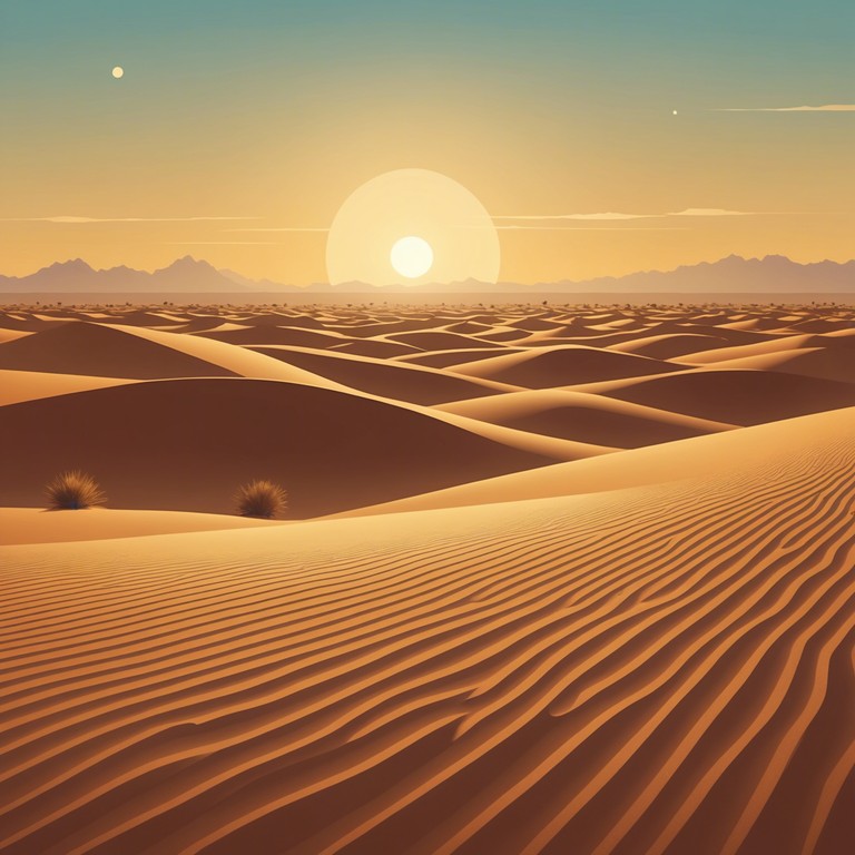 Experience the first light of day as seen from the sweeping sahara. The oud's intricate plucking patterns reflect off the silent sand dunes, crafting a spiritual journey that uplifts and energizes. This song not only celebrates the new day but also embodies the spirit of both middle eastern and african cultural harmony through music.