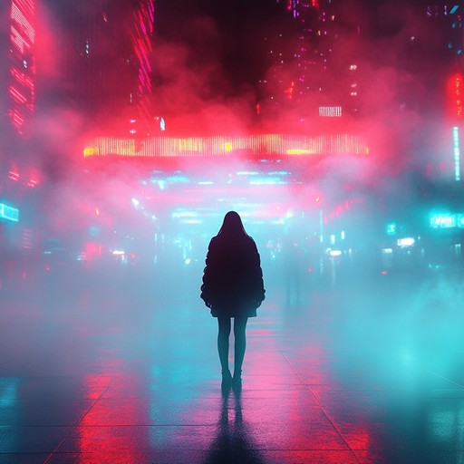 An instrumental electronica track with lush synth layers and subtle rhythms, evoking the emotions of solitary walks under neon lights in a vast metropolis.