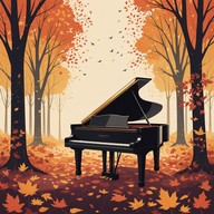 nostalgic piano capturing autumn's playful spirit