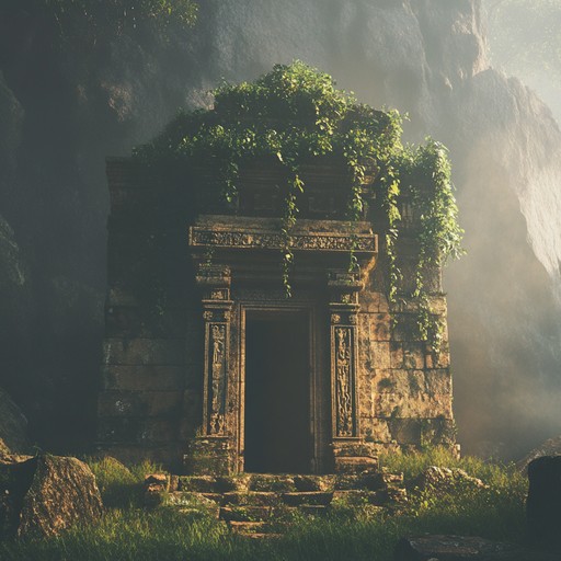 Imagine the sound of a lone dulcimer reverberating through the grand halls of an ancient, abandoned temple, each note hanging in the air like a delicate whisper from the past. The music conveys a sense of solitude and introspection, perfect for reflection or meditation.