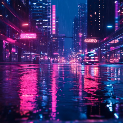 An instrumental synthwave track capturing romantic nostalgia with lush synths and driving beats, evoking feelings of love under neon lights