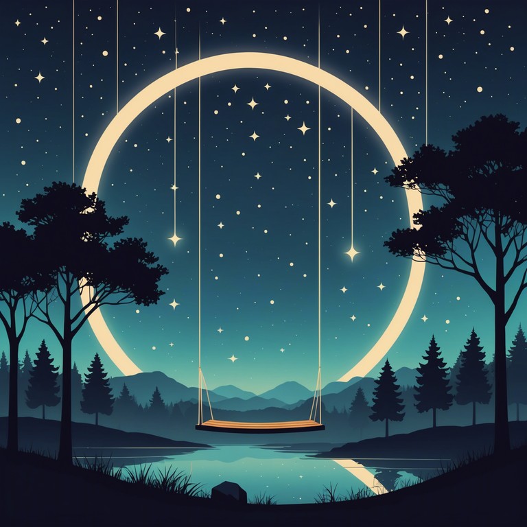 Imagine sitting on a swing, gently moving back and forth under the canopy of a star filled sky. The music features soft, melodic saxophone tunes that harmonize with subtle swing rhythms, crafting a peaceful atmosphere that relaxes the mind and soothes the soul.