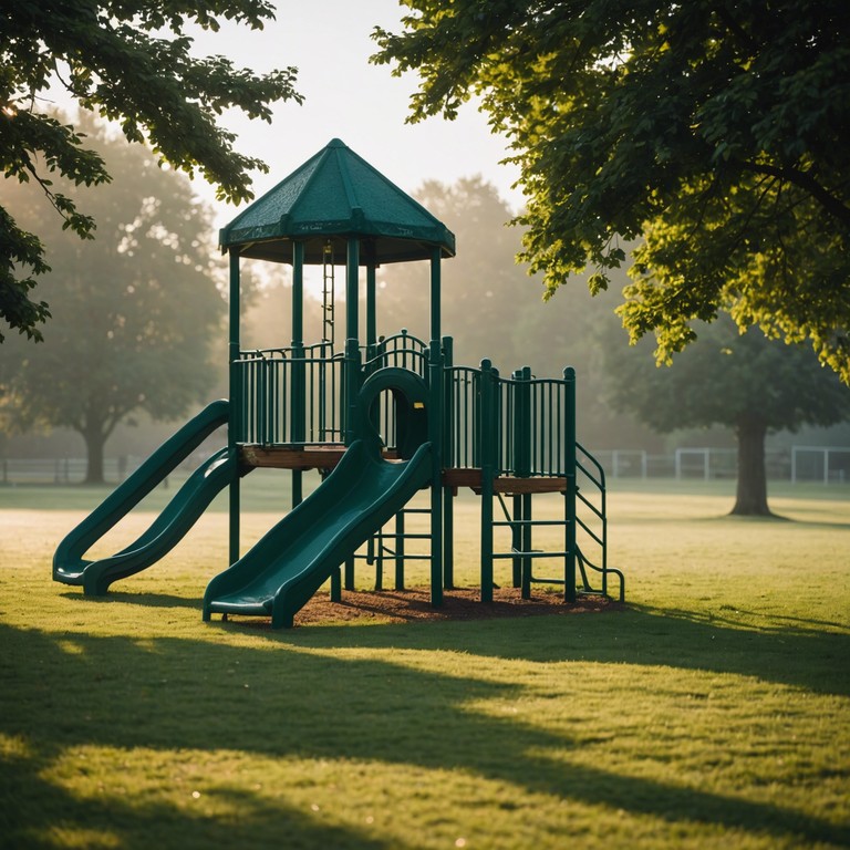 Echoes from the swingset captures the heart touching essence of distant, cherished childhood memories, articulated through the gentle tones of a glockenspiel. It mirrors the laughter and tears once heard around swingsets, enfolding the listener in a blanket of emotional warmth and nostalgia.