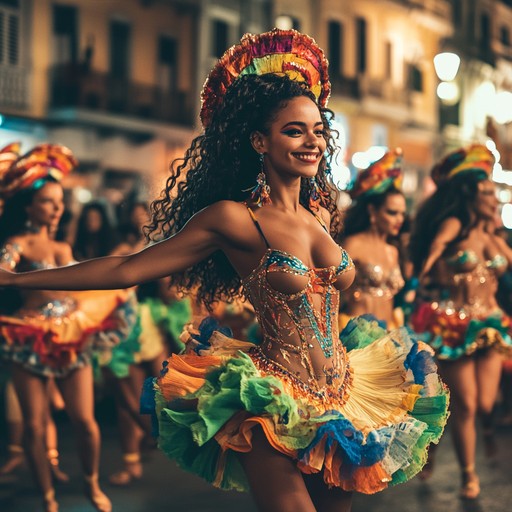 A vibrant instrumental samba evoking rio's bustling celebration streets