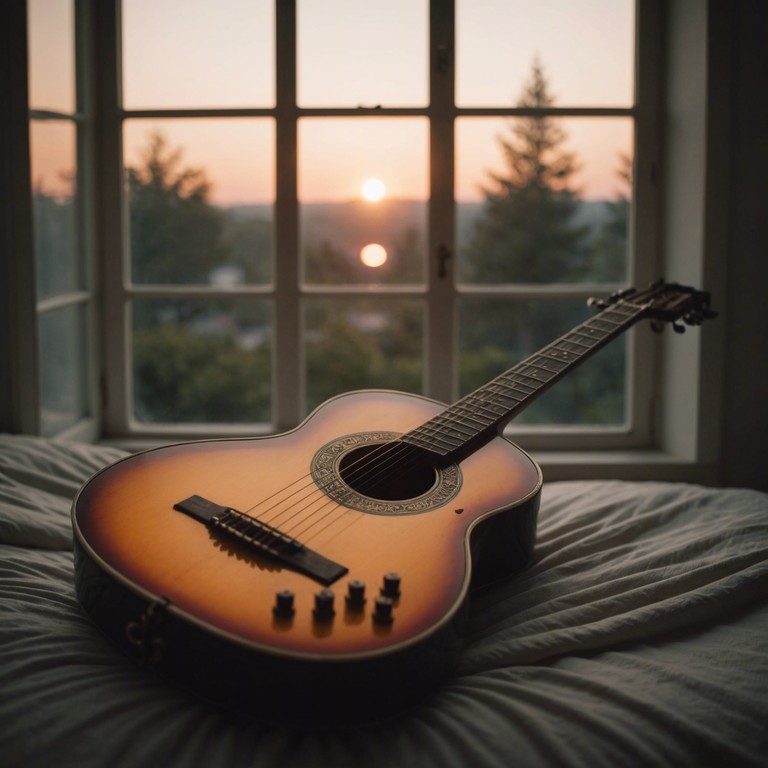 A tranquil exploration of raga music adapted to modern bedroom aesthetics, featuring melodious sitar passages intertwining with subtle ambient sounds to create a peaceful soundscape perfect for relaxation or contemplation.