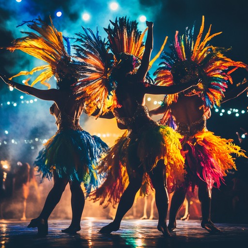 Dive into the energetic night of festivities with a rhythmic samba track led by the tambourine, celebrating vibrant brazilian street parties