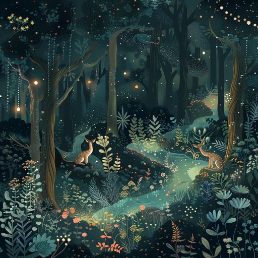 A gentle lullaby that blends xylophone and harp to evoke the tranquility of a magical forest. This instrumental piece includes natural elements like birdsong and rustling leaves, creating an immersive bedtime story atmosphere that soothes and calms children to sleep.