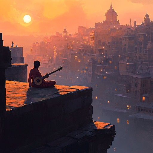 This track layers the haunting sounds of the sitar over a slow, hypnotic downtempo beat, weaving in the atmospheric essence of ancient civilizations with a contemporary rhythm. The synthesis generates an immersive soundscape, reflecting the timelessness of an ancient city now bustling with modern life.