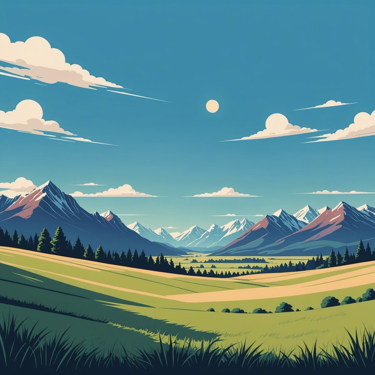 This composition captures the expansive feel of the great american outdoors, incorporating lush string arrangements and a sweeping melodic line that conveys a sense of freedom and triumph. The lush, organic textures evoke scenes of vast plains and towering mountains, celebrating the spirit of adventure and discovery that defines americana.