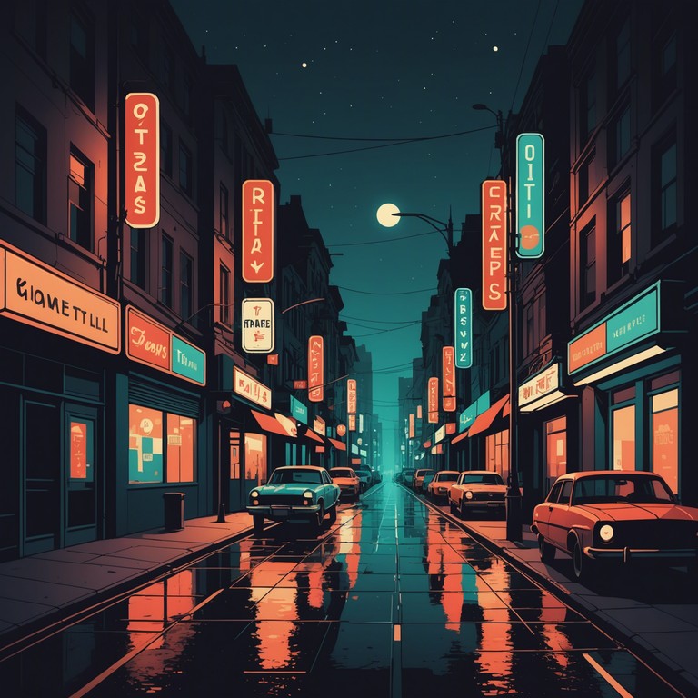 This track embodies a late night journey into the heart of the city, where jazz meets soul in a raw, edgy fusion. The composition features an intricate saxophone solo that pours emotion into every note, encapsulating the vibe of a dimly lit jazz bar with a modern twist. The music gradually builds a narrative of wandering thoughts and nocturnal scenes, each beat and melody introducing a deeper layer of introspective solitude paired with a smooth, sultry ambience.