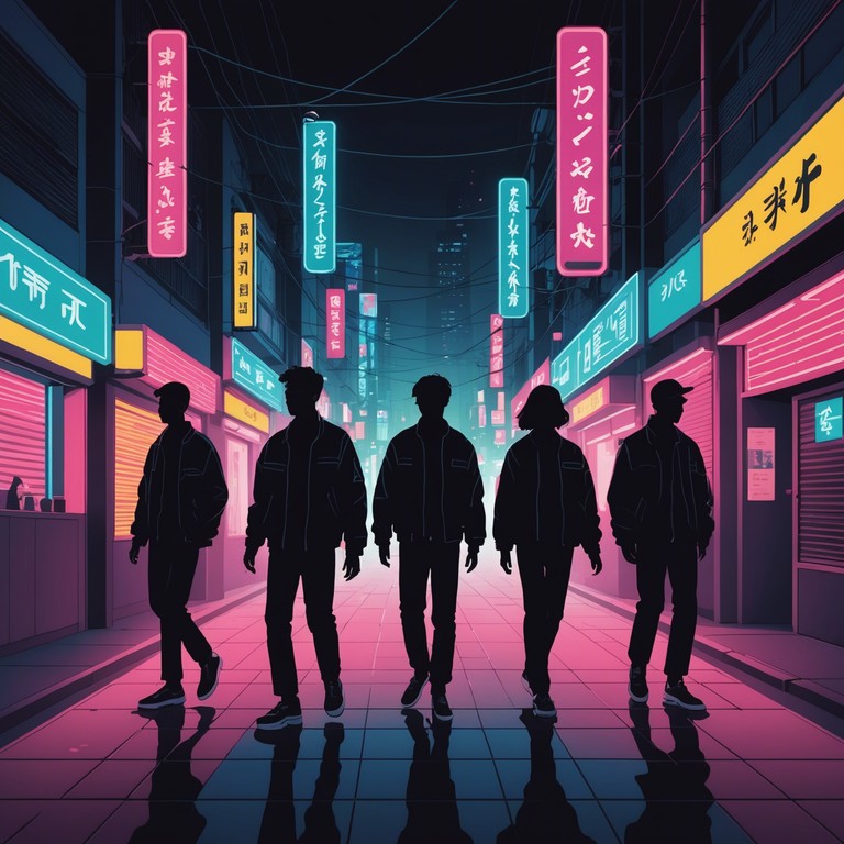 An alternative version where powerful, driving beats are melded with shadowy string segments from traditional korean music, creating a sonic experience that feels like wandering through a thrilling, unpredictable night in gangnam