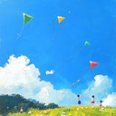 an energetic instrumental capturing the joy of kites flying high.