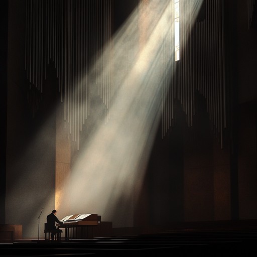 A deeply emotive and spiritually charged piece that uses the somber tones of a church organ to channel the sensation of both divine inspiration and human sorrow, providing listeners with a profound experience of reverence and introspection.