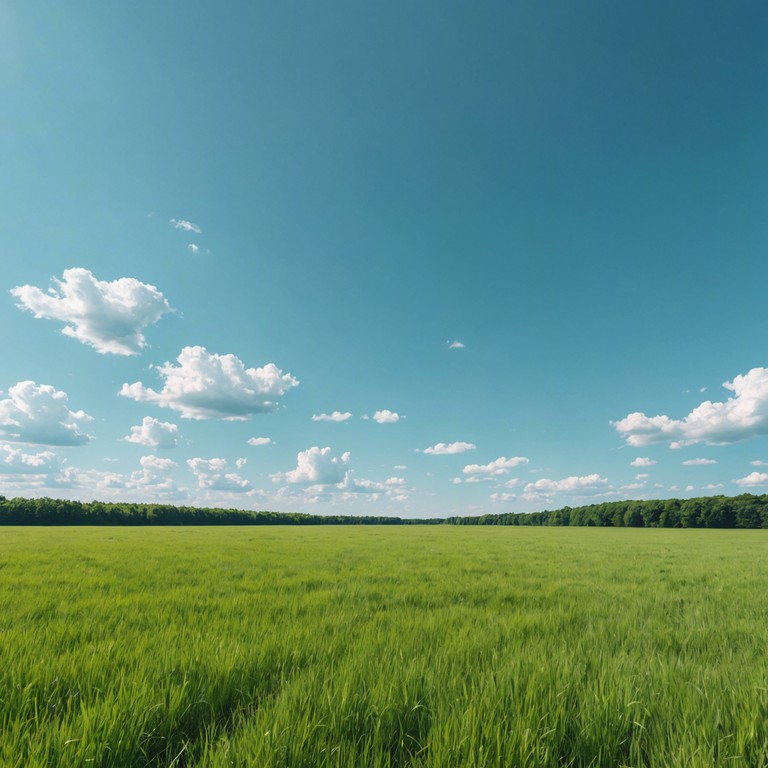 A serene bluegrass composition that evokes images of sprawling meadows under a clear sky. The music flows gently, reflecting the peace of nature with rich acoustic strings that seem to weave seamlessly with the whispers of the wind.