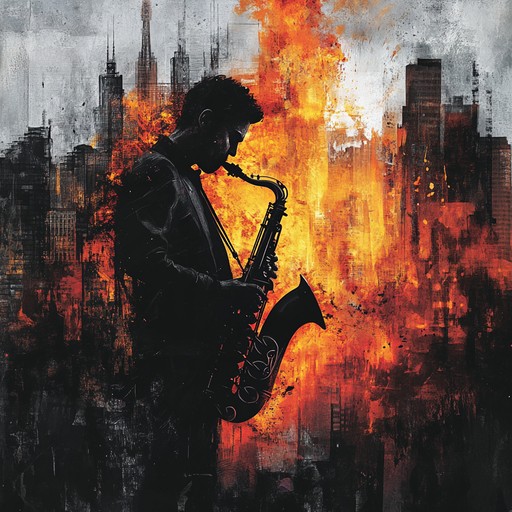 This track features blazing saxophone solos paired with intense, driving rhythms, creating an adventurous and aggressive jazz experience. The powerful brass section complements the saxophone, propelling the music forward with explosive energy and raw emotion, blending traditional jazz elements with a modern, fierce twist.