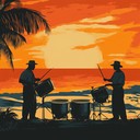 lively rhythms and melodies evoking a tropical sunset carnival