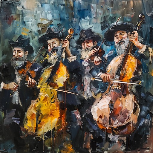 A festive and energetic klezmer tune perfect for celebrations and happy occasions. Features a lively melody played on clarinet, violin, and accordion, backed by a steady rhythm section of bass and drums. Captures the spirit and essence of traditional jewish folk music.