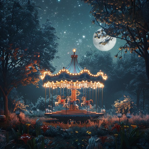 Step into a whimsical world where 1920s jazz meets playful electronic rhythms, evoking the charm of a vintage carousel ride under a starry sky. The accordion leads the way through this enchanting dreamscape