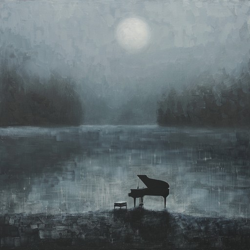 This reflective piece delves into personal darkness, where creeping shadows and echoing sounds join to craft a deep, contemplative mood. The deliberate play of the piano, with subtle violin undertones, builds a persistent sense of eerie solitude.