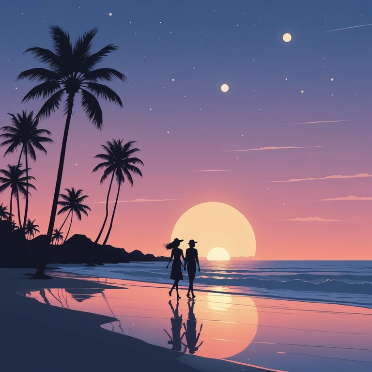 This version of the song emphasizes the playful and carefree nature of summer evenings by the shore, with more pronounced steelpan melodies that invite listeners to let loose and enjoy the moment amidst a backdrop of a starlit beach.