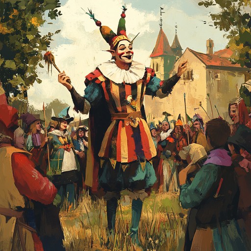 A cheerful and whimsical instrumental piece evoking the spirit of a medieval harvest festival. The melodious lute sets the stage for playful dance tunes, conjuring images of jesters and troubadours entertaining a lively crowd. The composition is perfect for infusing a sense of joy and nostalgia into any setting.