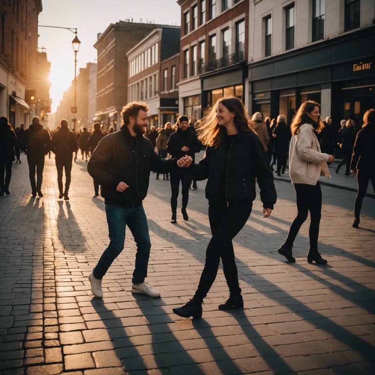 This bubbly klezmer tune encapsulates the essence of a sunrise over a bustling urban street, filled with the joy of early risers dancing into their day. With traditional dance rhythms and a playful melody, it's a musical snapshot of morning glee.