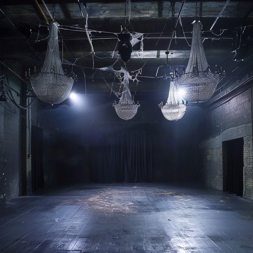 Imagine an old, dimly lit cabaret where ghostly melodies fill the air. The music evokes images of cobweb draped chandeliers and faint whispers of long lost souls, creating an intense sense of nostalgia and eerie beauty