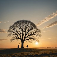 guitar strums echo across serene, open landscapes