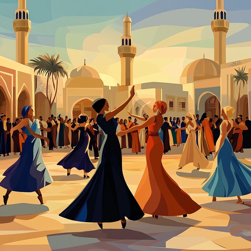 This instrumental track combines energetic middle eastern beats with traditional instruments to create an upbeat and lively atmosphere perfect for festival celebrations and dances.